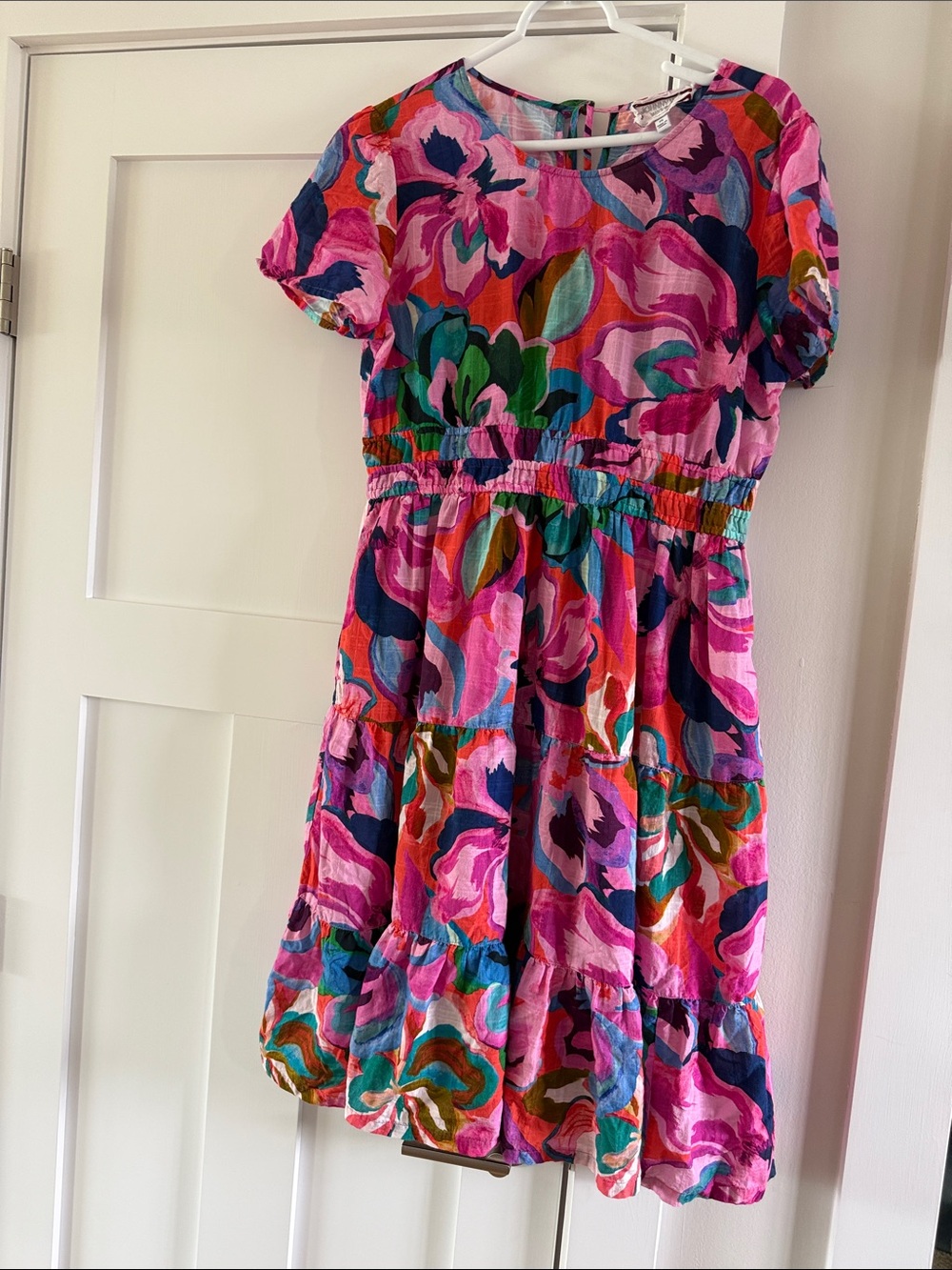 Johnny Was smocked tier dress PETITE
